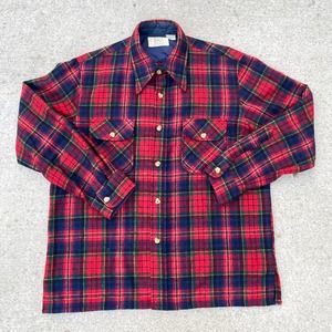Vintage 70s Plaid Lumberjack Flannel. Silleys. Size Large